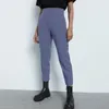Spodnie damskie 2024 Ołówek moda wysoka w talii dziewięć minut slim slim fit stały kolor swobodne spodnie z kieszeniami
