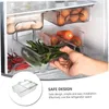 Portaoggetti da cucina Trasparente Cassetto del frigorifero Organizzatore del frigorifero Scatola a ventosa sotto il ripiano Supporto per frutta Vassoio per alimenti