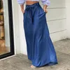 Frauen Jeans Blau Lose Denim Breite Bein Hosen Elegante Spitze Up Sommer Dünne Lässige Hohe Taille Halkas 2024 Mode damen