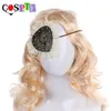 Cospty Women Halloween Carnival Party Costume Vintage Steampunk Key Lace Pu Leather Pirate Eye Patch Gothic Lolita Accessories1224e