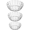 Ensembles de vaisselle 3 pièces bol à salade transparent grands bols en plastique de service pour divertir l'animal de compagnie