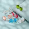 Orecchini a bottone ROXI Squisito gancio con zirconi colorati per le donne Orecchini penetranti in argento sterling 925 Regali di gioielli per feste di strada