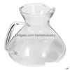 Servis uppsättningar Glass Coffee Pot Clear Espresso Mocha Bottle Kettle Drop Delivery DHJBM