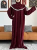 Ubranie etniczne muzułmańskie bawełniane abayas dla kobiet modlitwa Ramadan Dubai Turkey Bliski Wschód femme szata kwiatowa luźna afrykańska strój turbanowy
