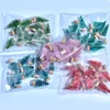 Dekorativa blommor 12 Piece Pink Mini Christmas Tree Sisal Silk Cedar - Dekoration Small Gold S Blue Green White