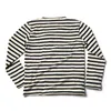 Bronson Breton Stripe -skjortor Långärmning Vintage Men French Sailor Naval Tshirt 240129