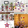 Banner Flags New Independence Day Decoration Star Pendant Party Festival Indoor Outdoor Tree Decorations Drop Delivery Home Garden Fes Dhs9Y