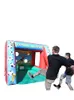 4x3x2.5mH wholesale Customized 0.55mm PVC Inflatable Football Soccer Penalty Shoot Gate Inflatables Football Kick Goal Shooting Game with blower For Sale