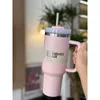 Mugs With Logo 40oz Stainless Steel Vacuum Insulated Tumbler Lid And Straw Thermal Travel Mug Coffee Cup
