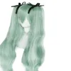 Detaljer om Vocaloid Iatsune Miku Double Green Ponytails Syntetiska cosplay peruk för kvinnor339b