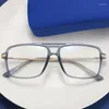 Solglasögon Läsglasögon för män 2024 Double Bridge Retro Square Anti Blue Light Eyeglasses TR90 Business Metal Optical Computer