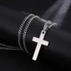 Mode Kruis Hanger Ketting Vrouwen Mannen Rvs Link Chain Charm Ketting Cool Jongens Meisjes Punk Hip Hop Sieraden Gift