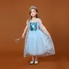 Girls Ice Princess Dress Up Costumes Halloween Christmas Fancy Party Dresses Costume Dress Cape