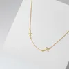 Hängen Trustdavis Real 925 Sterling Silver Fashion Sweet Cross Pendant Necklace For Women Wedding Christmas Gift Jewelry DA2495