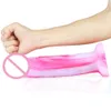 Dongs Magic Root Silicone liquido Miscelazione dei colori Simulazione Cavallo Cazzo Dildo Prodotti del sesso per adulti femminili