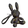 Porte-clés Longes Porte-clés Longes 6 Styles Créateur De Mode Fleur Impression Stéréoscopique Lapin Modèle Sac De Voiture Pendentif Charme Jewelr Dhsyl