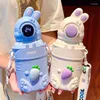 Water Bottles 500ml Stainless Steel Thermal Bottle For Kids Cartoon Children Thermos Mug With Straw Leak-Proof Insulated Cup Drinkware