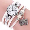 Relojes de pulsera Reloj de pulsera Mujer Cuarzo Cuero Sinuoso Tejido a mano Señoras Relojes de lujo Reloj de vestir