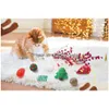 Cat Toys 7pcs لعبة عيد الميلاد مجموعة فئران فئران فئر