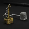 10pcs lot Movie students mens Rocky Accessories Hammer Keychains Quake Metal Key chains gift party Toy Props For Men253z