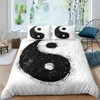 Conjuntos de cama Yin Yang Duvet Cover Set Boho Trippy Art Twin Consolador Fofoca Tradicional Ying Tema King Size Poliéster Quilt