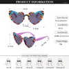 Sunglasses Fashion Women Heart Shape Shades UV400 Vintage Multicolor Luxury Designer Eyewear Female OceanLens Sun Glasses