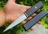 Outdoor Survival Prosty nóż VG10 Damascus Steel podwójna krawędź Ebony Ebony Stały ostrza Knoje