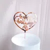 Cake Tools 1st Happy Birthday Topper Rose Gold Acrylic For Baby Shower Party Supplies Decorations