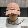 Ball Caps Womens Summer Fashion Designer Cap Mens Candy Outdoor Vacation Sports Metal Letter Printing Hat Eaves Worn Out Craft Casquet Otnns