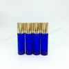 Garrafas de armazenamento 50pcs 10ml Rolo recarregável vazio azul para recipientes de desodorante de óleos essenciais com bola de rolo de aço inoxidável