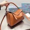 2024 Designer Bag Shoulder Cross Body Bag Women Genuine Leather Luxury Handbags Geometry Square Contrast Color Patchwork Handbag Purse 24 cm