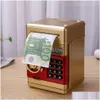 Novelty Items Matic Deposit Atm Password Money Boxes Cash Coins Saving Box Electronic Piggy Bank Scroll Paper Banknote Gift Homefavor Dhbey