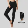 Nuovi leggings sportivi da donna elasticizzati pantaloni da yoga neri ad asciugatura rapida 20 colori pantaloni da palestra da allenamento Leggings a vita alta Lu#2 alti