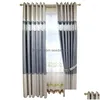 Curtain Drapes Simple Modern Nordic Ins Cotton Hollow Curtains Light-Shielding Elegant Atmosphere Stitching For Living Room Bedroo Dhgxz