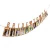 Feestdecoratie 1 set Rose Gold Bruid om Po Frame Banner Bruiloft Bruids Douche Verlovingsslinger Bunting Bachelorette Decoraties