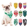 Vêtements pour chiens GLORIOUS KEK Bandanas Coton Pet Bandana Écharpe Pour Petit Moyen Grand Motifs Mignons Foulard Réglable Noël