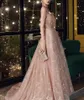 Party Dresses Celebrity Customized Pink Tulle Ball Gown 2024 Glitter Slip Kjol A-Line golvlängd Bröllop Prinsessan kväll