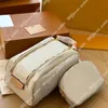 Kit Dopp de luxo Bolsa de toalete Mulheres Bolsas de cosméticos Designer 2 unidades / conjunto Bolsa de maquiagem Ttoiletry Bolsa de luxo para mulheres Bolsa de viagem de higiene pessoal Bolsas de alta qualidade