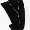 Andra smyckesuppsättningar elegant minimalist med strass sexig dagg bakom bakkedjan halsband kroppskedja långa damer charm smycken tillbehör yq240204