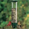 Other Bird Supplies Non Electric Feeders Integrated Solid Base Geometry Swivel Anti Squirrel Metal Iron Art Self Water Feeder Pet Products