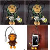 Backpacks Cute Monkey P Kids Crossbody Bag - Mini Shoder Phone For Children Soft Brown Diagonal Satchel Drop Delivery Baby Maternity Dhhbc