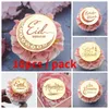 Party Supplies 10st/Pack Gold Acrylic Mirror Eid Mubarak Cupcake Toppers Ramadan Kareem Cake Topper