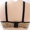 Sutiãs b copo leopardo impressão redonda tipo grande tamanho fino sutiã feminino push up roupa interior sexy animal brilhante lingerie strepless beha bh