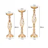 Party Decoration Flowers Metal Candle Holders Wedding Flower Centerpiece Rack Vases Candlestick Table Stand Home Decor