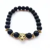 Charm armband mens armband lyxiga smycken kvinnor matt sten pärla armband elefant leopard huvud lejon uggla sköldpadda lava droppleverans dhlrm