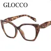 Solglasögon Vintage Black Cat Eye Anti Blue Light Glasses Women Luxury Brand Optical Computer Eyewear Fashion Polygon Square Reading