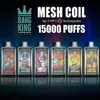 Bang King15000 Puffs Vape jetable Pen E Cigarette 650mah Batterie rechargeable 25ml Pod Mesh Coil Vape .2%3%5%quatre