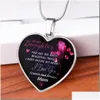 Pendant Necklaces Stainless Steel Necklace Daughter Alloy Pendant Jewelry Heart Keychain Drop Delivery Jewelry Necklaces Pendants Dhcoq