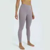 Nuovi leggings sportivi da donna elasticizzati pantaloni da yoga neri ad asciugatura rapida 20 colori pantaloni da palestra da allenamento Leggings a vita alta Lu#2 alti