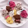 Dekorativa figurer 10st handmålade harts Kawaii färgglada bowknot poodle flatback Stone Scrapbook Diy Decor Bow Accessories Crafts M07